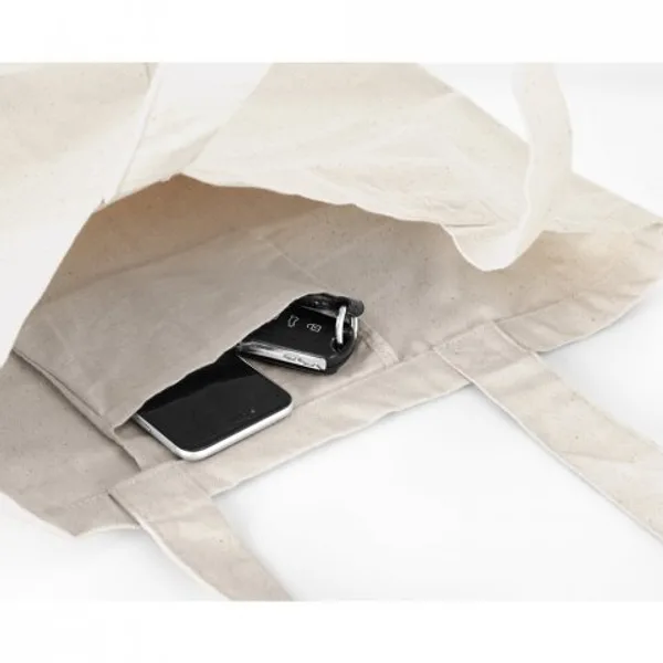 Sacola 100% algodão canvas (280 g/m²) com bolso interior (SP-92820) — foto 4 | D.JOB