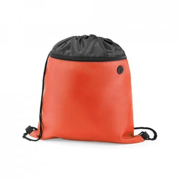 Sacola tipo mochila em 210D com bolso frontal com zíper e saída para fones (SP-92912) — foto 2 | D.JOB