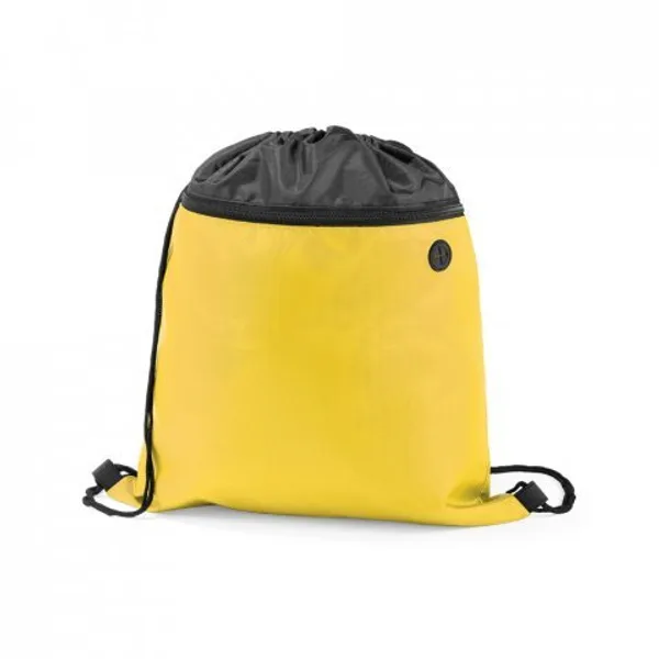 Sacola tipo mochila em 210D com bolso frontal com zíper e saída para fones (SP-92912) — foto 5 | D.JOB