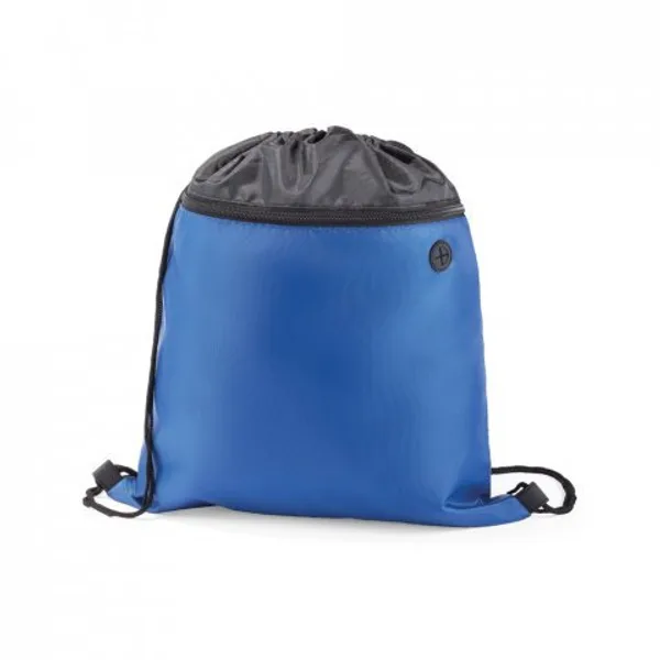 Sacola tipo mochila em 210D com bolso frontal com zíper e saída para fones (SP-92912) — foto 7 | D.JOB