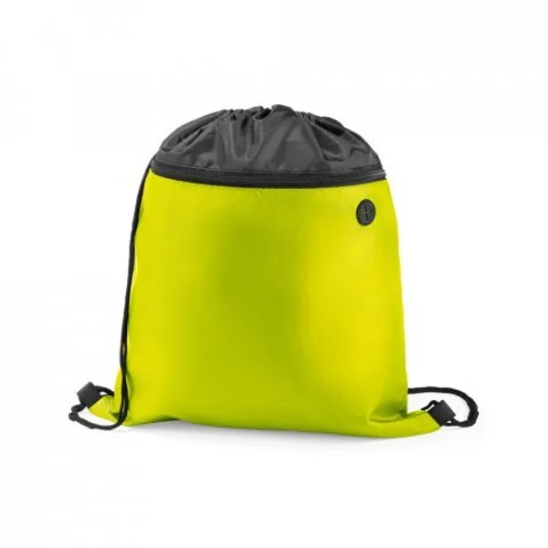 Sacola tipo mochila em 210D com bolso frontal com zíper e saída para fones (SP-92912) — foto 8 | D.JOB