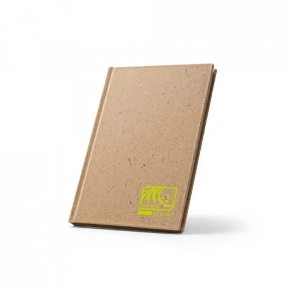 Caderno A5 em casca de coco (60%) e trapos de algodão (40%), com 160 páginas pautadas recicladas (SP-93622) — foto 6 | D.JOB