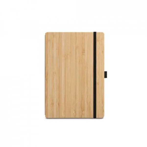Conjunto de caderno A5 em bambu com páginas pautadas e caneta esferográfica em bambu (SP-93624) — foto 5 | D.JOB