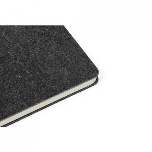 Caderno A5 de capa semi-rígida em feltro 100% reciclado, com páginas pautadas (SP-93635) — foto 7 | D.JOB