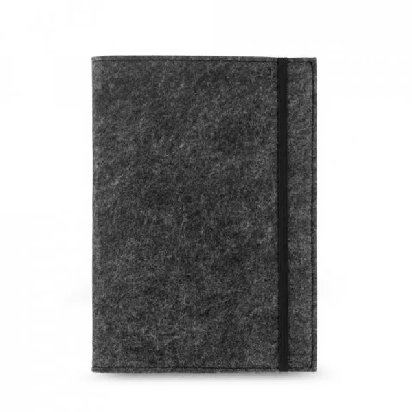Caderno A5 com capa em feltro 100% reciclado, com páginas pautadas recicladas (SP-93636) — foto 4 | D.JOB