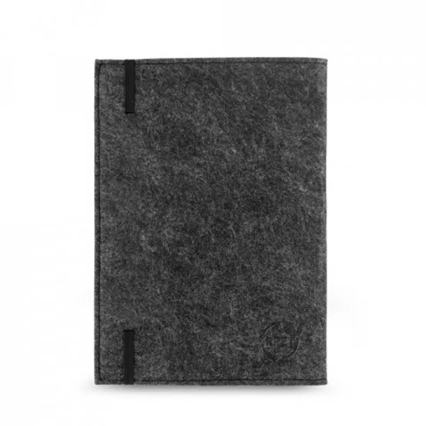 Caderno A5 com capa em feltro 100% reciclado, com páginas pautadas recicladas (SP-93636) — foto 6 | D.JOB