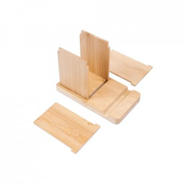 Conjunto de secretária com suporte para celular e copo, em bambu (SP-93638) — foto 8 | D.JOB