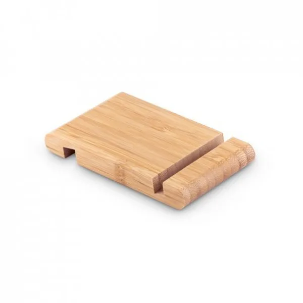 Suporte para celular com duas canaletas de tamanhos diferentes, em bambu (SP-93640) — foto 4 | D.JOB