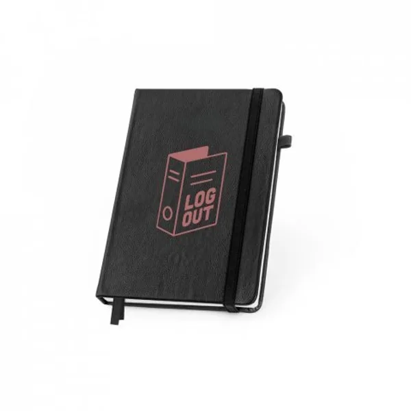Caderno em PU à base de água com agenda integrada e página pautadas (SP-93669) — foto 7 | D.JOB