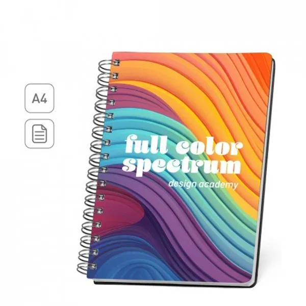 Caderno A4 com argolas e capa em PVC para personalização em "Full Colour" (SP-93680) personalizado | D.JOB