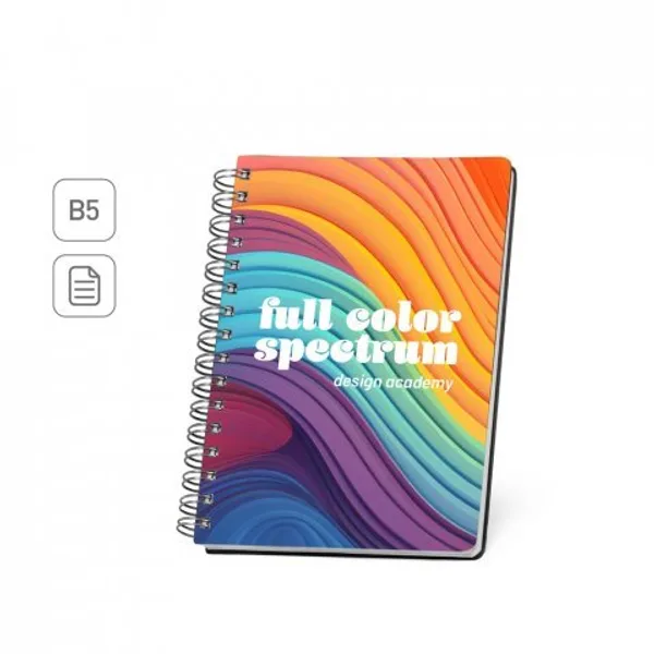 Caderno B5 com argolas e capa em PVC para personalização em "Full Colour" (SP-93685) personalizado | D.JOB