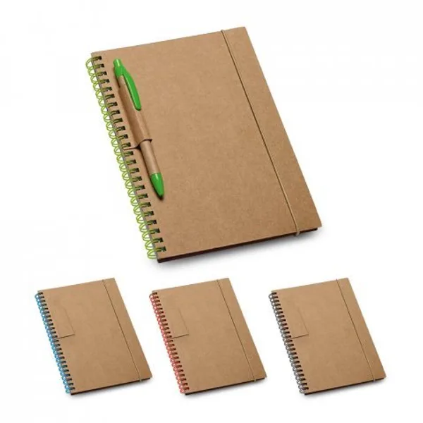 Caderno B6 de capa dura em cartão, com páginas pautadas recicladas (SP-93708) personalizado | D.JOB