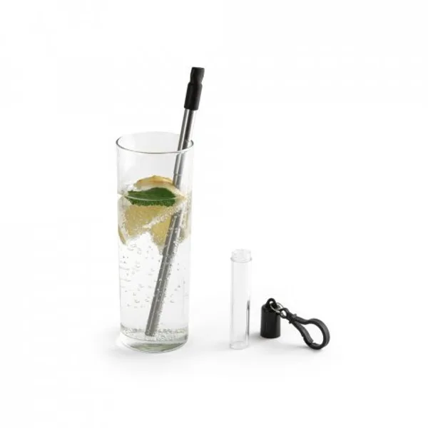 Conjunto de canudo em aço inox e escova de limpeza (SP-94057) personalizado | D.JOB