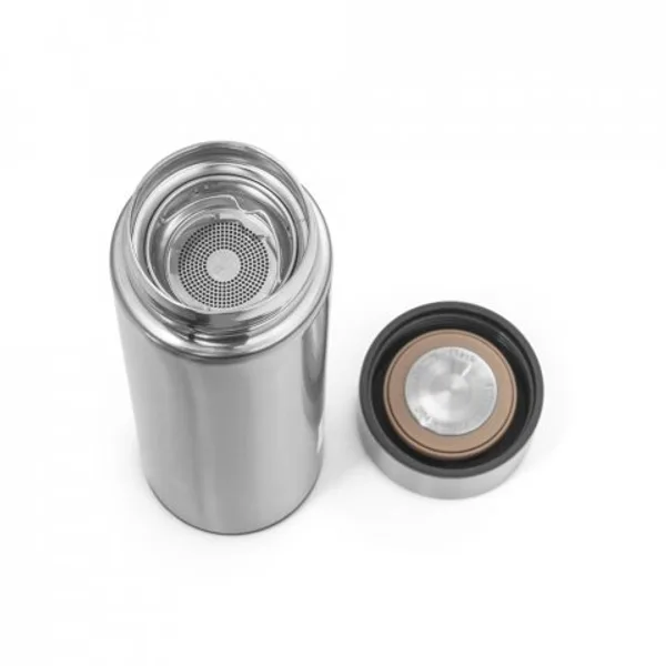 Garrafa térmica em aço inox de parede dupla isolada a vácuo, com termômetro digital (450 mL) (SP-94069) — foto 9 | D.JOB
