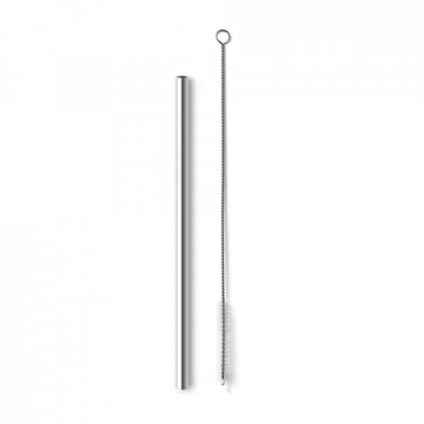 Canudo em aço inox com escova de limpeza (SP-94096) personalizado | D.JOB