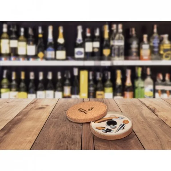 Conjunto para vinho com 4 peças em bambu, inox e ABS (SP-94119) — foto 3 | D.JOB