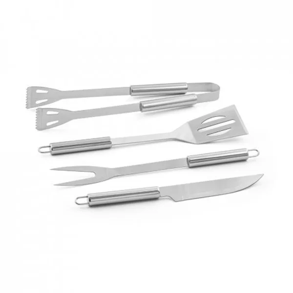 Kit churrasco em estojo de alumínio com 4 utensílios em aço inox (SP-94141) — foto 2 | D.JOB