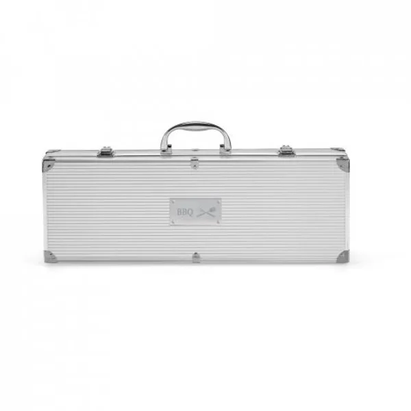 Kit churrasco em estojo de alumínio com 4 utensílios em aço inox (SP-94141) — foto 4 | D.JOB