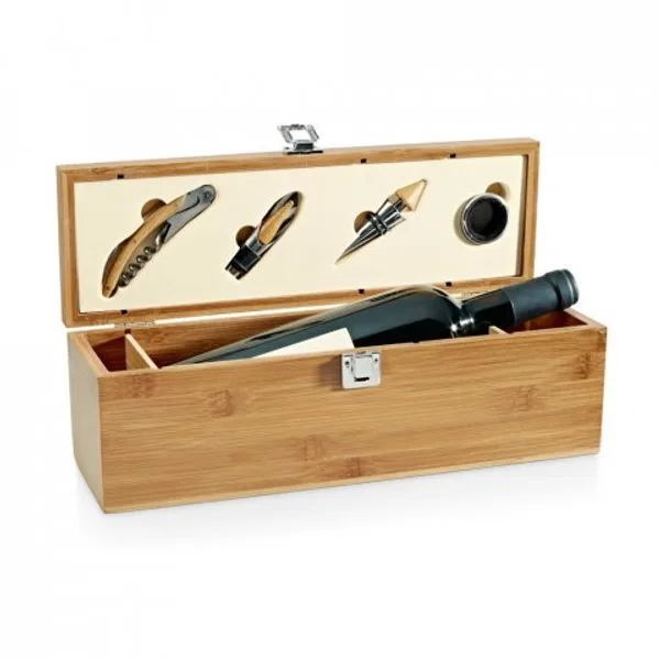 Conjunto para vinho em bambu, inox e ABS (SP-94189) — foto 5 | D.JOB