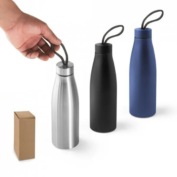 Squeeze em aço inox 90% reciclado de parede simples (710 mL) (SP-94271) personalizado | D.JOB