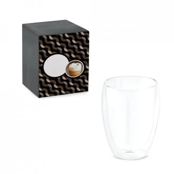 Copo em vidro borossilicato com parede dupla, isolada a ar (350 mL) (SP-94280) personalizado | D.JOB