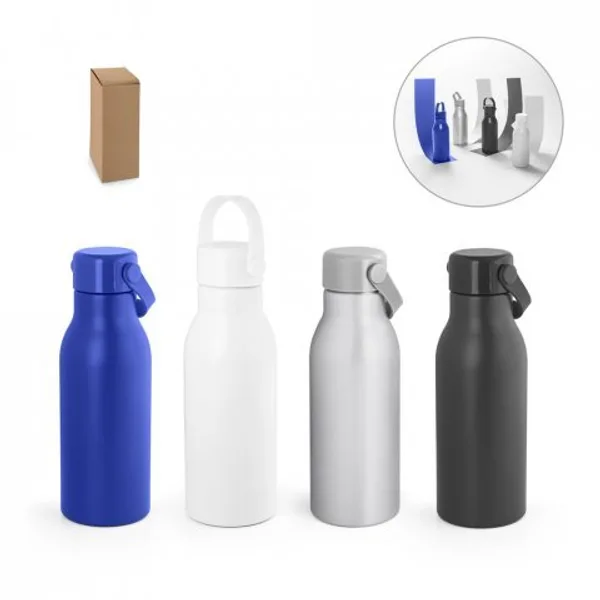 Squeeze em alumínio 100% reciclado com parede simples e acabamento mate (700 mL) (SP-94295) personalizado | D.JOB