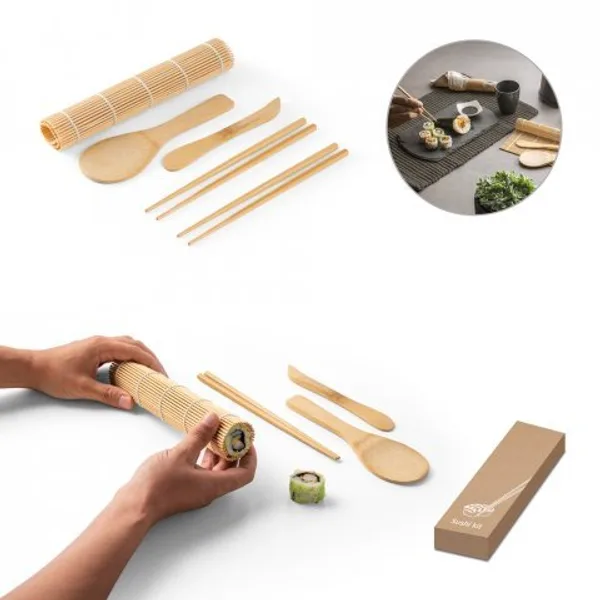 Kit para sushi em bambu (SP-94314) personalizado | D.JOB