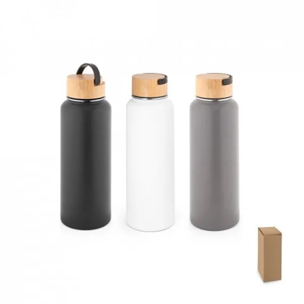 Garrafa térmica em aço inox 90% reciclado de parede dupla isolada a vácuo, com revestimento em pó (1200 mL) (SP-94331) personalizado | D.JOB