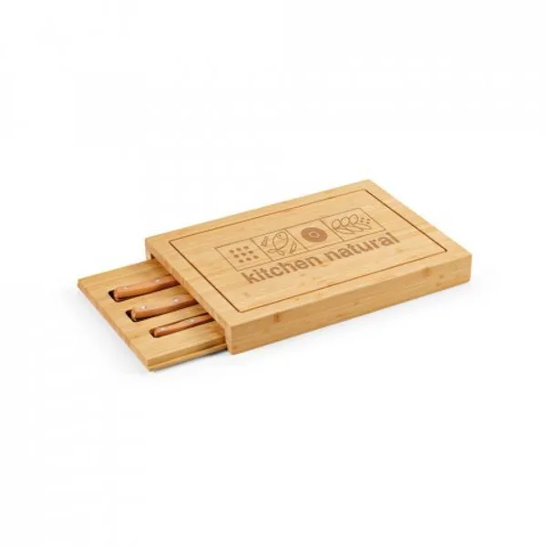 Conjunto de tábuas em bambu com 3 facas inclusas (SP-94339) — foto 6 | D.JOB