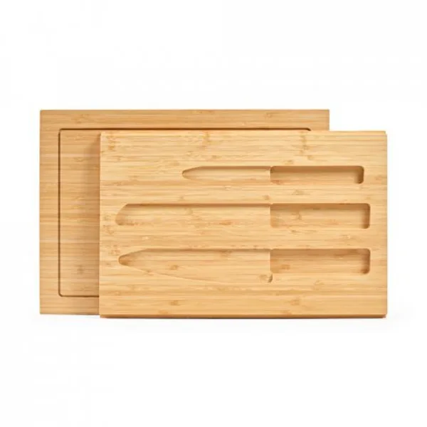 Conjunto de tábuas em bambu com 3 facas inclusas (SP-94339) — foto 11 | D.JOB