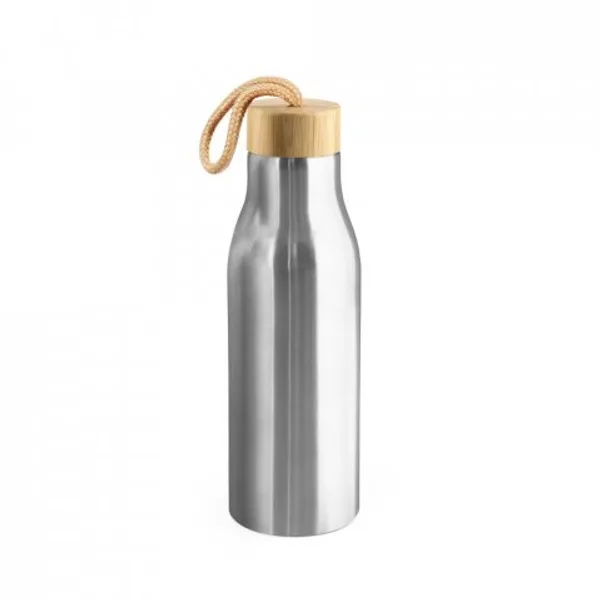 Squeeze em aço inox 90% reciclado, de parede simples com acabamento em mate (570 mL) (SP-94379) — foto 2 | D.JOB
