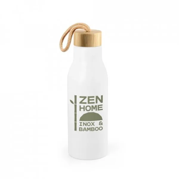 Squeeze em aço inox 90% reciclado, de parede simples com acabamento em mate (570 mL) (SP-94379) — foto 5 | D.JOB