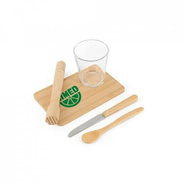 Kit para caipirinha com 5 peças em bambu (SP-94435) — foto 8 | D.JOB
