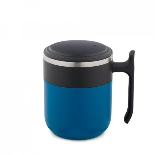 Caneca de viagem com parede interior em aço inox e acabamento mate 400 mL (SP-94439) — foto 4 | D.JOB