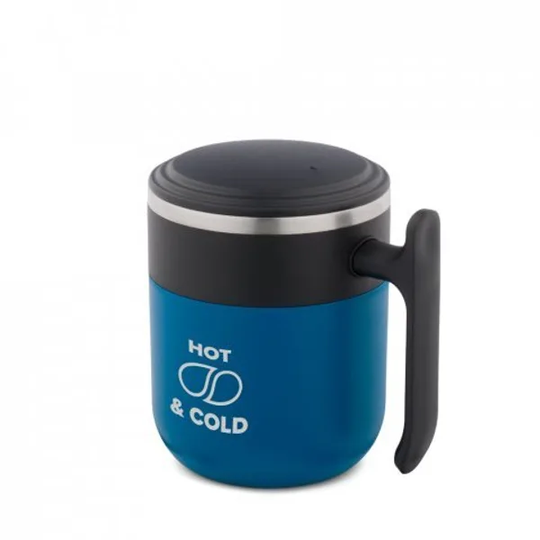 Caneca de viagem com parede interior em aço inox e acabamento mate 400 mL (SP-94439) — foto 7 | D.JOB