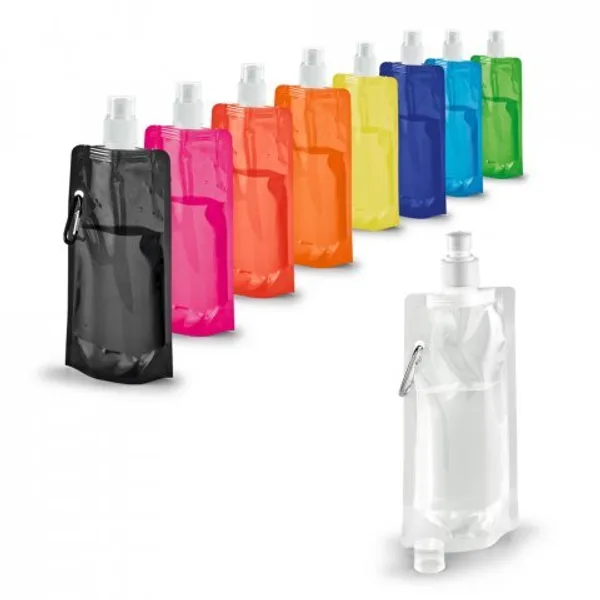 Squeeze dobrável em PE com sistema "push-pull" e acabamento translúcido (460 mL) (SP-94612) personalizado | D.JOB