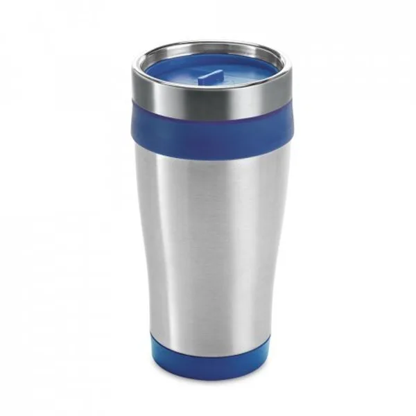 Copo de viagem em aço inox e PP, térmico com parede dupla isolada a ar (420 mL) (SP-94625) — foto 3 | D.JOB