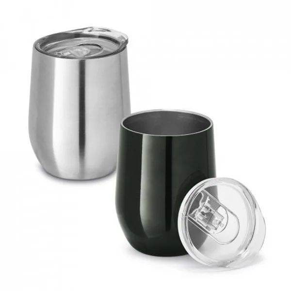 Copo de viagem térmico em aço inox de parede dupla isolada a vácuo (400 mL) (SP-94677) personalizado | D.JOB