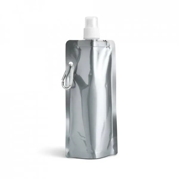 Squeeze dobrável em PE com bico de sistema "push-pull" e acabamento metalizado (460 mL) (SP-94690) — foto 4 | D.JOB