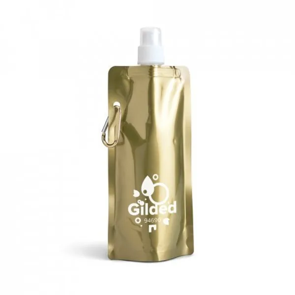 Squeeze dobrável em PE com bico de sistema "push-pull" e acabamento metalizado (460 mL) (SP-94690) — foto 5 | D.JOB