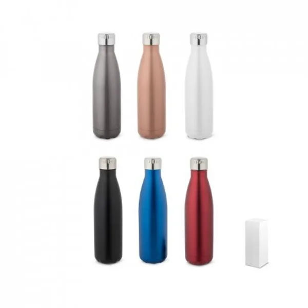 Garrafa térmica em aço inox de parede dupla isolada a vácuo (500 mL) (SP-94771) personalizado | D.JOB