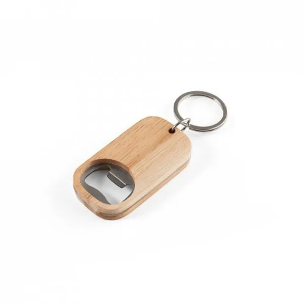Chaveiro em aço inox e bambu com abridor de garrafas (SP-95081) — foto 2 | D.JOB