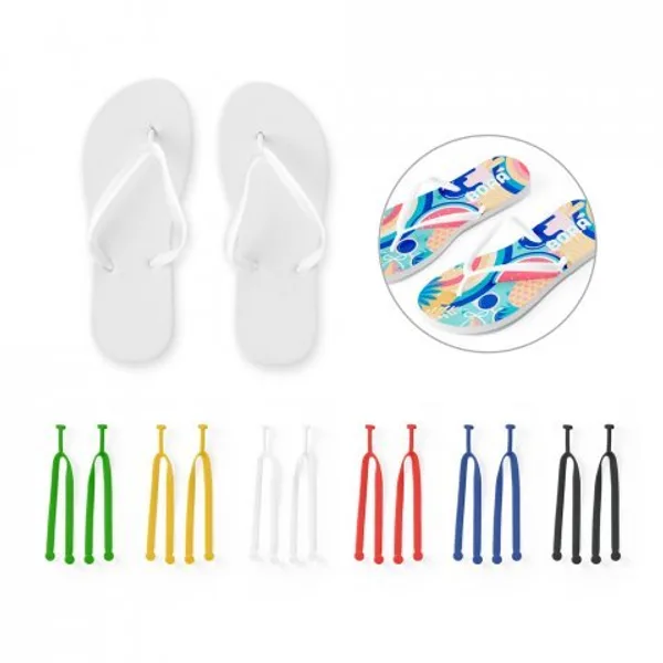 Chinelos com sola totalmente personalizável em sublimação (SP-95082) personalizado | D.JOB