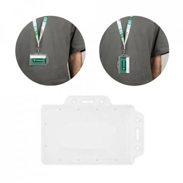 Porta-crachá em PP, com possibilidade de ser utilizado tanto na vertical como na horizontal (SP-95131) personalizado | D.JOB