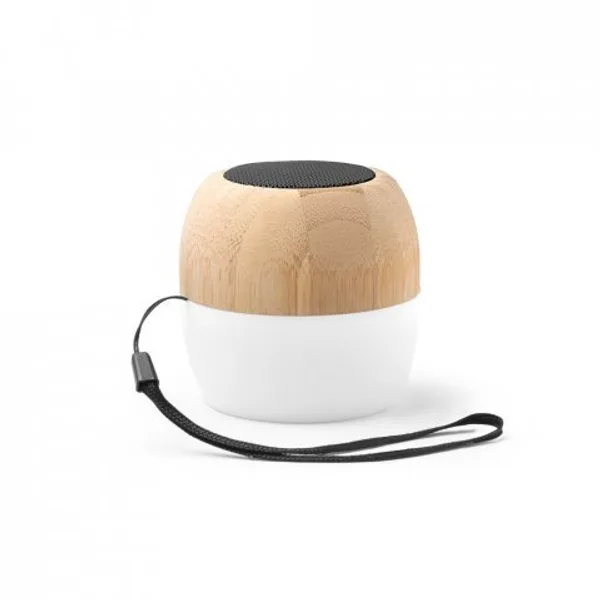 Caixa de som portátil com microfone e autonomia de 2h (300 mAh), em bambu e PP (SP-97124) — foto 4 | D.JOB