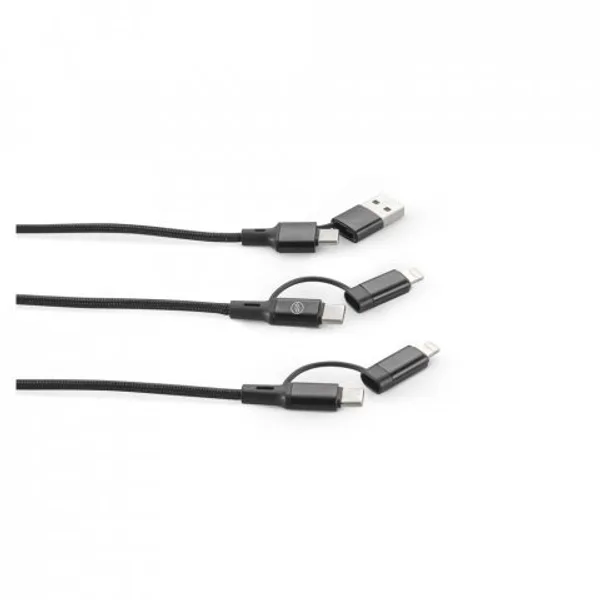 Cabo USB super-rápido 6 em 1 em alumínio 20% reciclado e PET 4% reciclado (SP-97146) — foto 5 | D.JOB