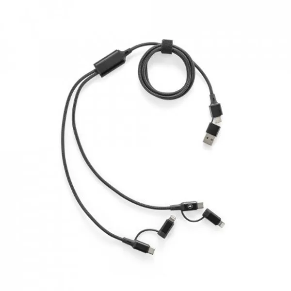 Cabo USB super-rápido 6 em 1 em alumínio 20% reciclado e PET 4% reciclado (SP-97146) — foto 7 | D.JOB