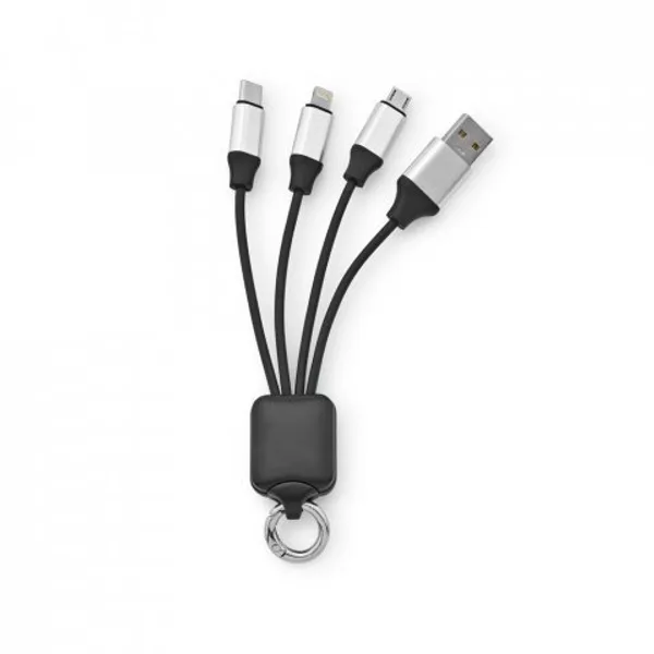 Cabo USB de carregamento rápido 3 em 1 com corpo em PET 100% reciclado (SP-97173) — foto 4 | D.JOB