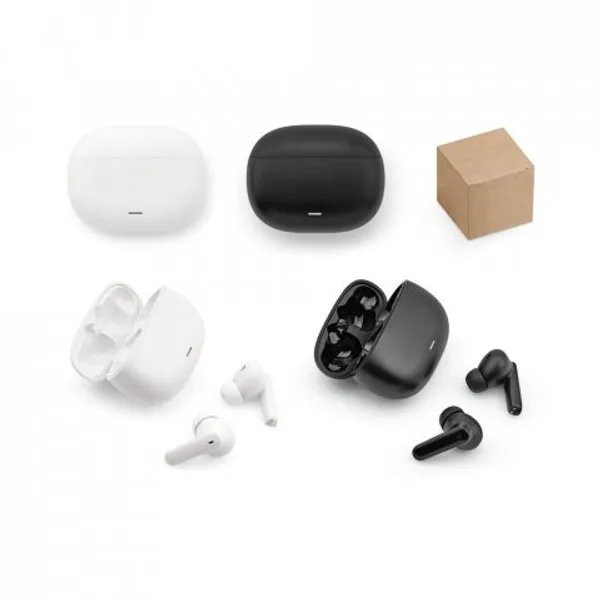 Fone de ouvido wireless com autonomia de 6h, em ABS 100% reciclado (SP-97175) personalizado | D.JOB