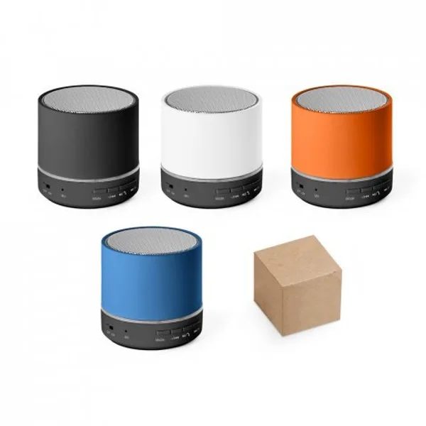 Caixa de som portátil com microfone e autonomia de 4h30 (400 mAh), em ABS 100% reciclado (SP-97176) personalizado | D.JOB